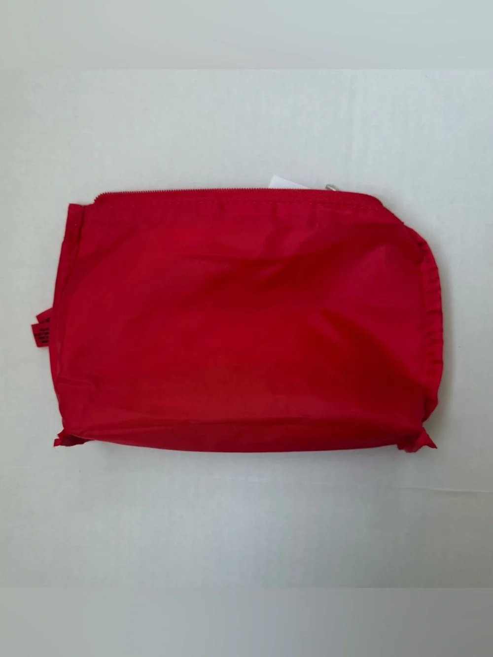 Clinique x Jonathan Cohen Zip Top Cosmetic Bag Red to Pink Ombre Striped